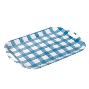 BANDEJA 41X29 MELAMINA 310GR VICHY AZUL